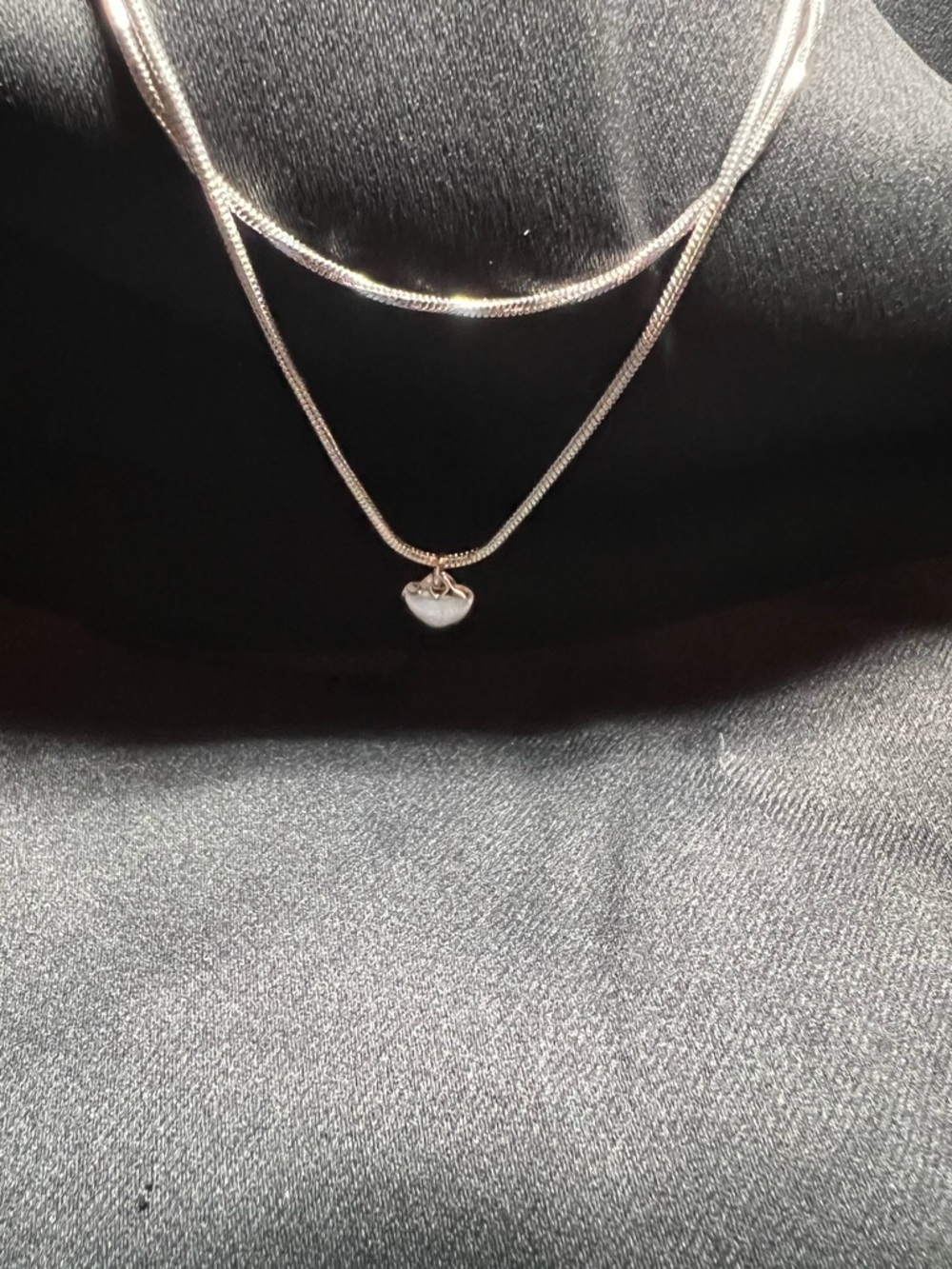 Lucky Brand Gold Layered Necklace with Heart Charm